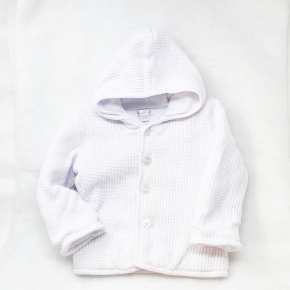 Kissy Kissy Kids Rib Knit Button Up Hooded Jacket